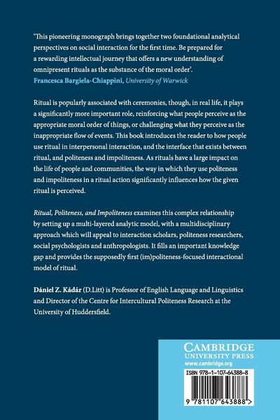 Produktbild: Politeness, Impoliteness and Ritual