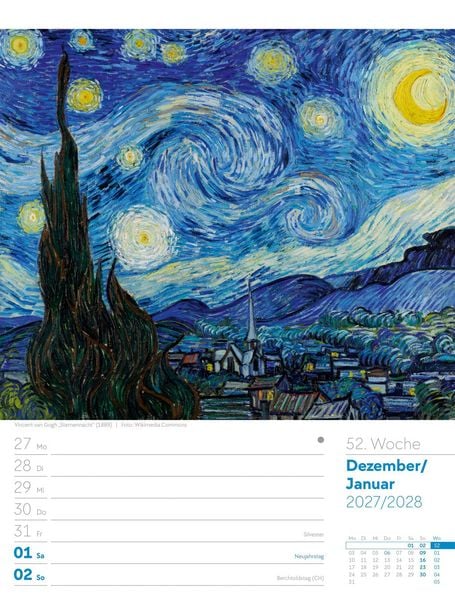 Produktbild: Kunstwelt Wochenplaner Kalender 2027 | Impressionismus und Klassische Moderne