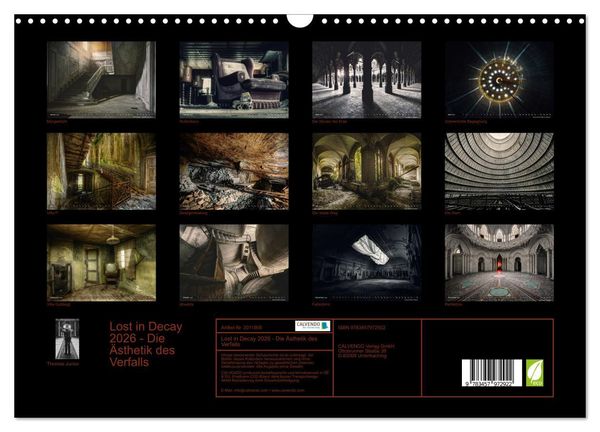 Produktbild: Lost in Decay 2026 - Die &Auml;sthetik des Verfalls (Wandkalender 2026 DIN A3 quer), CALVENDO Monatskalender