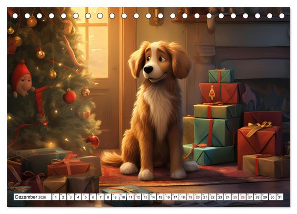 Produktbild: Lustige Comic Hunde (Tischkalender 2026 DIN A5 quer), CALVENDO Monatskalender