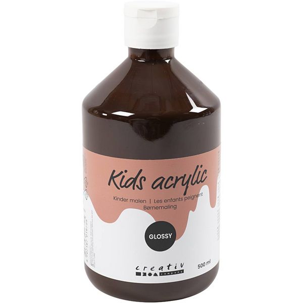 Produktbild: Creativ Company Acrylfarbe Gl&auml;nzend, Braun, 500 ml/ 1 Fl.