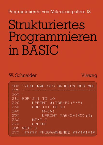 Produktbild: Strukturiertes Programmieren in BASIC