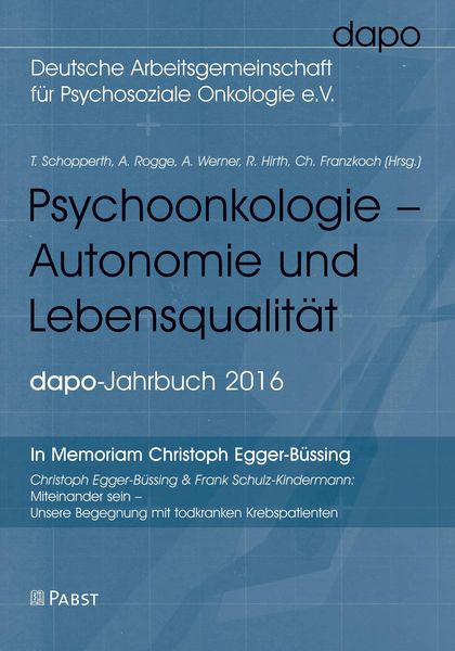 Produktbild: Psychoonkologie - Autonomie und Lebensqualit&auml;t