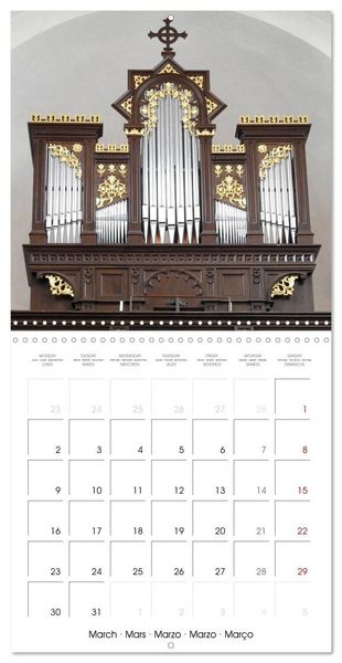 Produktbild: Fantastic German Church Organs (Wall Calendar 2026 12 &times; 12 Inch) CALVENDO 12 Month Wall Calendar