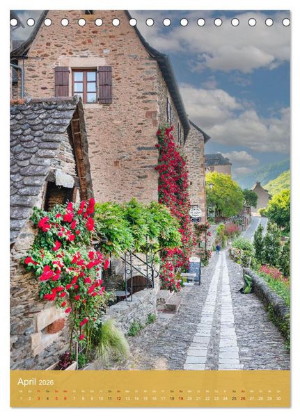 Produktbild: Conques - Via Podiensis (Tischkalender 2026 DIN A5 hoch), CALVENDO Monatskalender