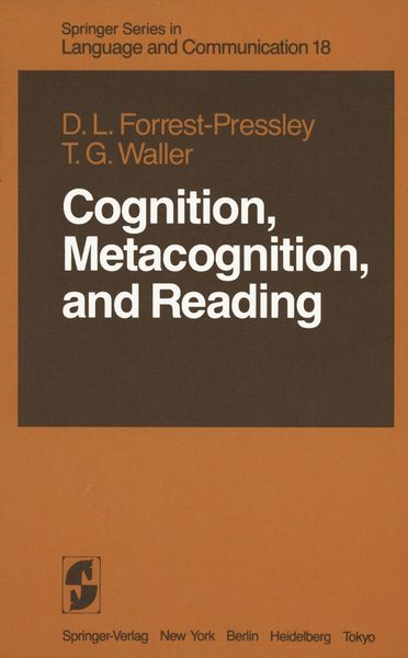 Produktbild: Cognition, Metacognition, and Reading