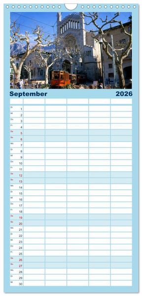Produktbild: Familienplaner 2026 - Trauminsel Mallorca mit 5 Spalten (Wandkalender, 21 x 45 cm) CALVENDO