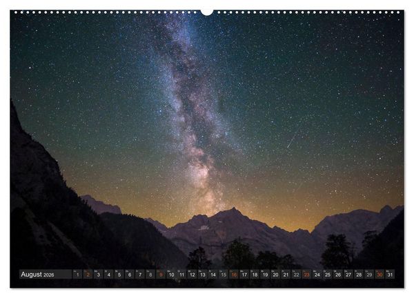 Produktbild: Himmelslichter - Mond und Sterne (hochwertiger Premium Wandkalender 2026 DIN A2 quer), Kunstdruck in Hochglanz