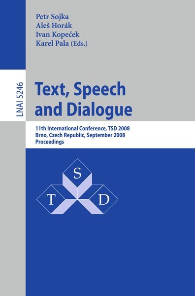 Produktbild: Text, Speech and Dialogue