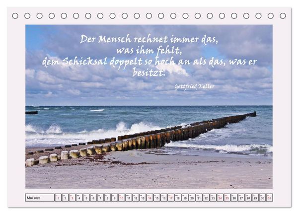 Produktbild: Zitate und Weisheiten (Tischkalender 2026 DIN A5 quer), CALVENDO Monatskalender