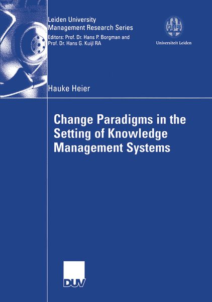 Produktbild: Change Paradigms in the Setting of Knowledge Management Systems