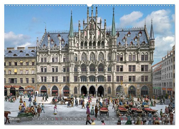 Produktbild: M&uuml;nchen zur Kaiserzeit in Farbe (Wandkalender 2026 DIN A2 quer), CALVENDO Monatskalender
