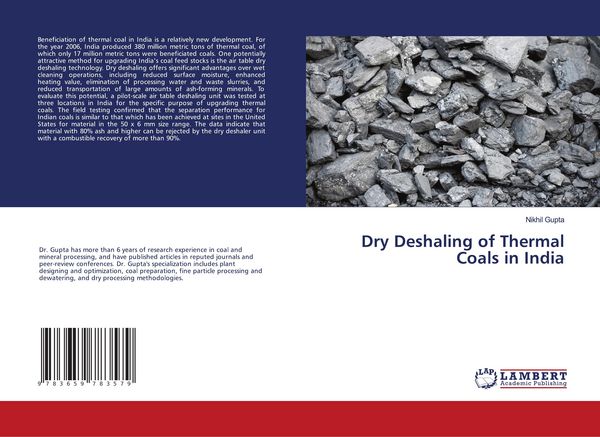 Produktbild: Dry Deshaling of Thermal Coals in India
