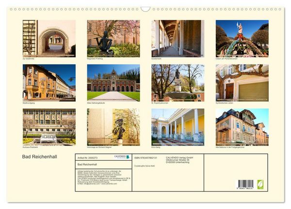 Produktbild: Bad Reichenhall (Wandkalender 2026 DIN A2 quer), CALVENDO Monatskalender
