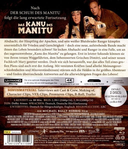 Produktbild: Das Kanu des Manitu (4K Ultra HD) (+ Blu-ray)
