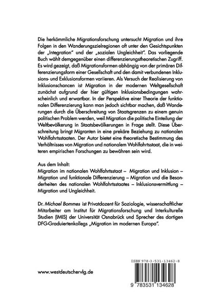 Produktbild: Migration und nationaler Wohlfahrtsstaat