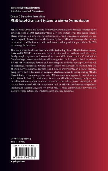 Produktbild: MEMS-based Circuits and Systems for Wireless Communication