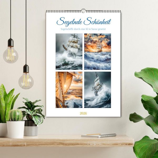 Produktbild: Segelnde Sch&ouml;nheit (Wandkalender 2026 DIN A2 hoch), CALVENDO Monatskalender