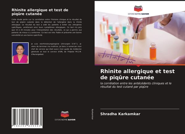 Produktbild: Rhinite allergique et test de piq&ucirc;re cutan&eacute;e