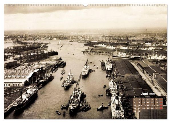 Produktbild: Gr&uuml;&szlig;e aus dem alten Hamburg &ndash; Historische Ansichten der Stadt (Wandkalender 2026 DIN A2 quer), CALVENDO Monatskalender