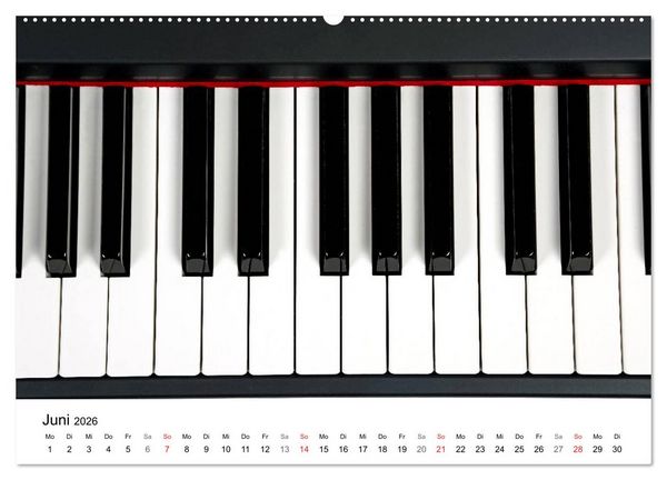 Produktbild: Musik ist mein Leben (hochwertiger Premium Wandkalender 2026 DIN A2 quer), Kunstdruck in Hochglanz