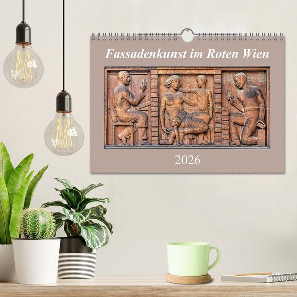 Produktbild: Fassadenkunst im Roten Wien (Wandkalender 2026 DIN A4 quer), CALVENDO Monatskalender