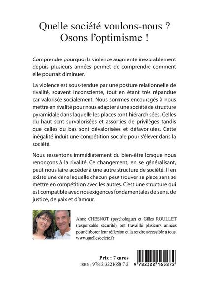 Produktbild: Quelle soci&eacute;t&eacute; voulons-nous? Osons l'optimisme!