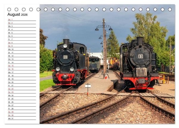 Produktbild: Die Mansfelder Bergwerksbahn (Tischkalender 2026 DIN A5 quer), CALVENDO Monatskalender