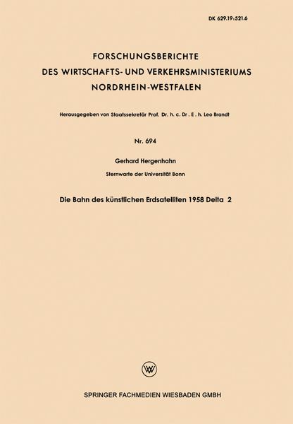 Produktbild: Die Bahn des k&uuml;nstlichen Erdsatelliten 1958 Delta 2