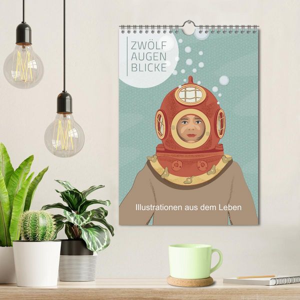 Produktbild: Zw&ouml;lf Augenblicke - Illustrationen aus dem Leben (Wandkalender 2026 DIN A4 hoch), CALVENDO Monatskalender