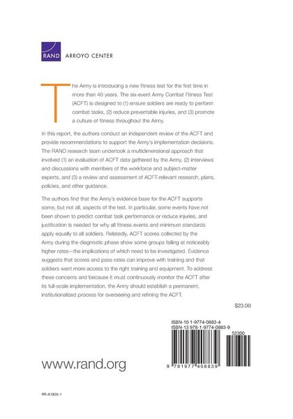 Produktbild: Independent Review of the Army Combat Fitness Test