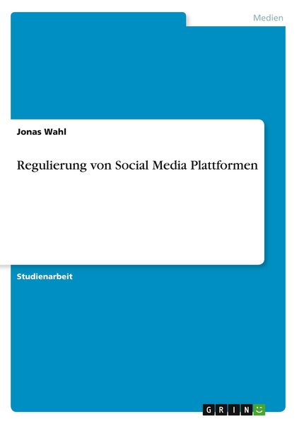 Produktbild: Regulierung von Social Media Plattformen