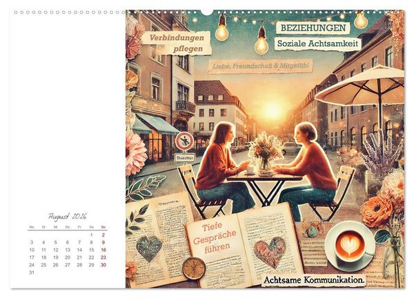 Produktbild: Soulful Days - Dein Selfcare-Kalender (hochwertiger Premium Wandkalender 2026 DIN A2 quer), Kunstdruck in Hochglanz