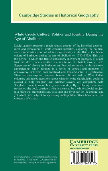 Produktbild: White Creole Culture, Politics and Identity during the Age of Abolition