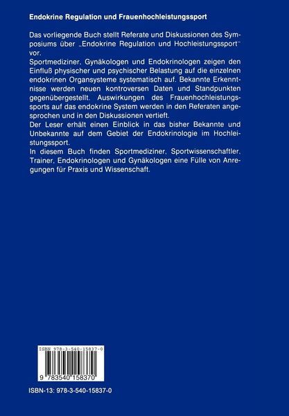 Produktbild: Endokrine Regulation und Frauenhochleistungssport