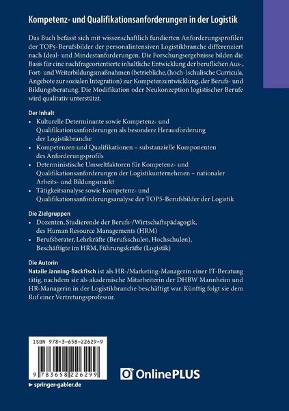 Produktbild: Kompetenz- und Qualifikationsanforderungen in der Logistik