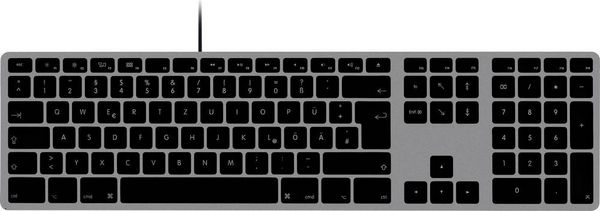 Matias Matias Wired USB-C Keyboard for Mac - Space Gray - German Version USB Tastatur Deutsch, QWERTZ, Mac Space Grey
