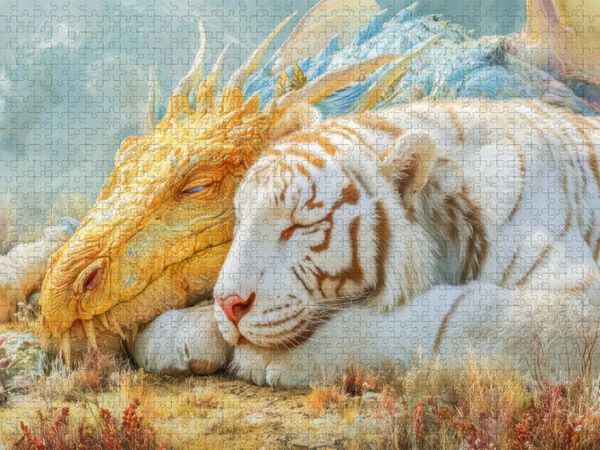 Produktbild: CALVENDO Puzzle Drachen | 1000 Teile Lege-Gr&ouml;&szlig;e 64x48cm Foto-Puzzle f&uuml;r gl&uuml;ckliche Stunden