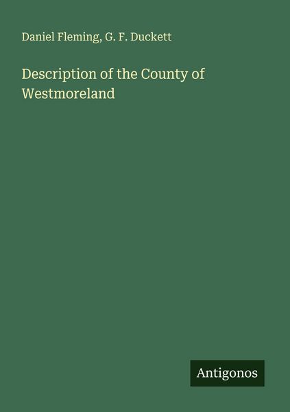 Produktbild: Description of the County of Westmoreland