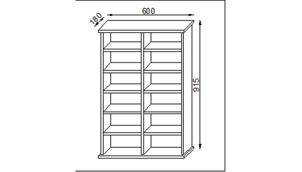 Produktbild: Holz CD DVD Stand Regal Schrank St&auml;nder Ronul