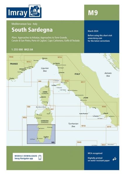 Produktbild: M9 South Sardegna, Imray Chart