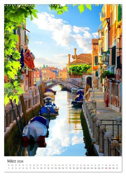 Produktbild: Farbenfrohes Italien (hochwertiger Premium Wandkalender 2026 DIN A2 hoch), Kunstdruck in Hochglanz