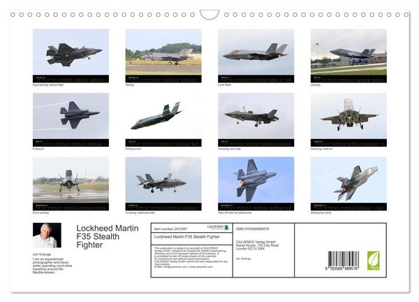 Produktbild: Lockheed Martin F35 Stealth Fighter (Wall Calendar 2027 DIN A3 landscape), CALVENDO 12 Month Wall Calendar