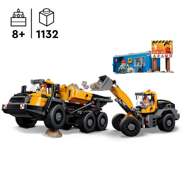 Produktbild: LEGO City 60494 Kipplaster und Schaufellader, Bau- und Spielset mit 2 Baufahrzeugen