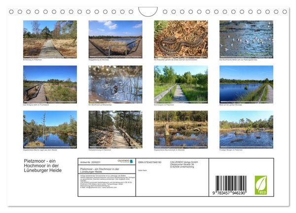 Produktbild: Pietzmoor - ein Hochmoor in der L&uuml;neburger Heide (Wandkalender 2026 DIN A4 quer), CALVENDO Monatskalender