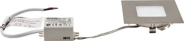 Produktbild: Heitronic 27693 LED-Einbauleuchte LED LED fest eingebaut 2W Edelstahl (geb&uuml;rstet)