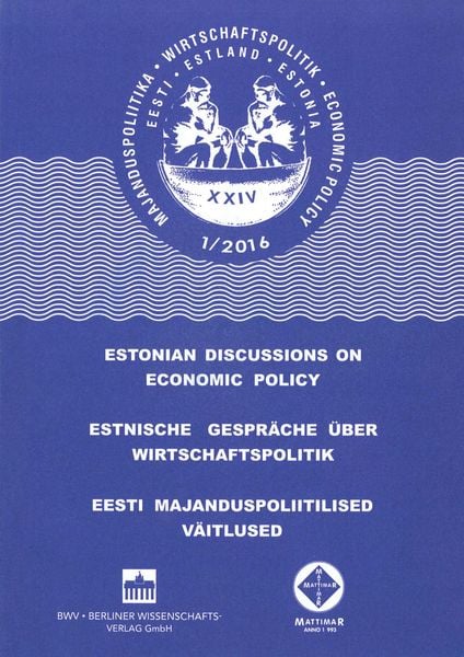 Produktbild: Estnische Gespr&auml;che &uuml;ber Wirtschaftspolitik 1/2016