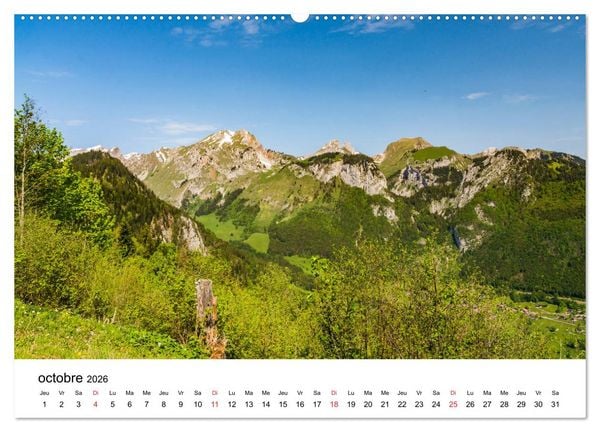 Produktbild: Randonn&eacute;es en Suisse alpages valaisans (Calendrier mural 2026 DIN A2 vertical) calendrier de bureau