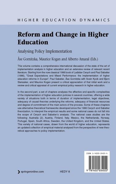 Produktbild: Reform and Change in Higher Education