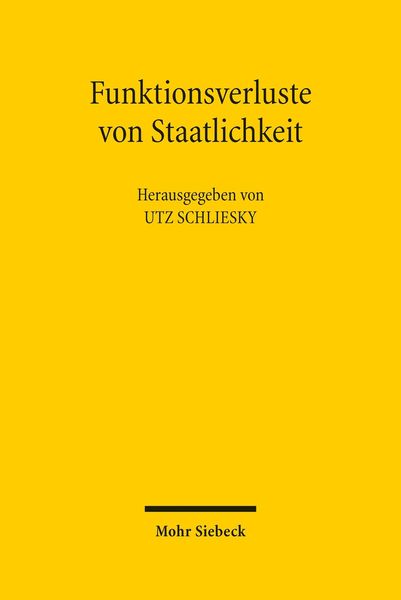 Produktbild: Funktionsverluste von Staatlichkeit